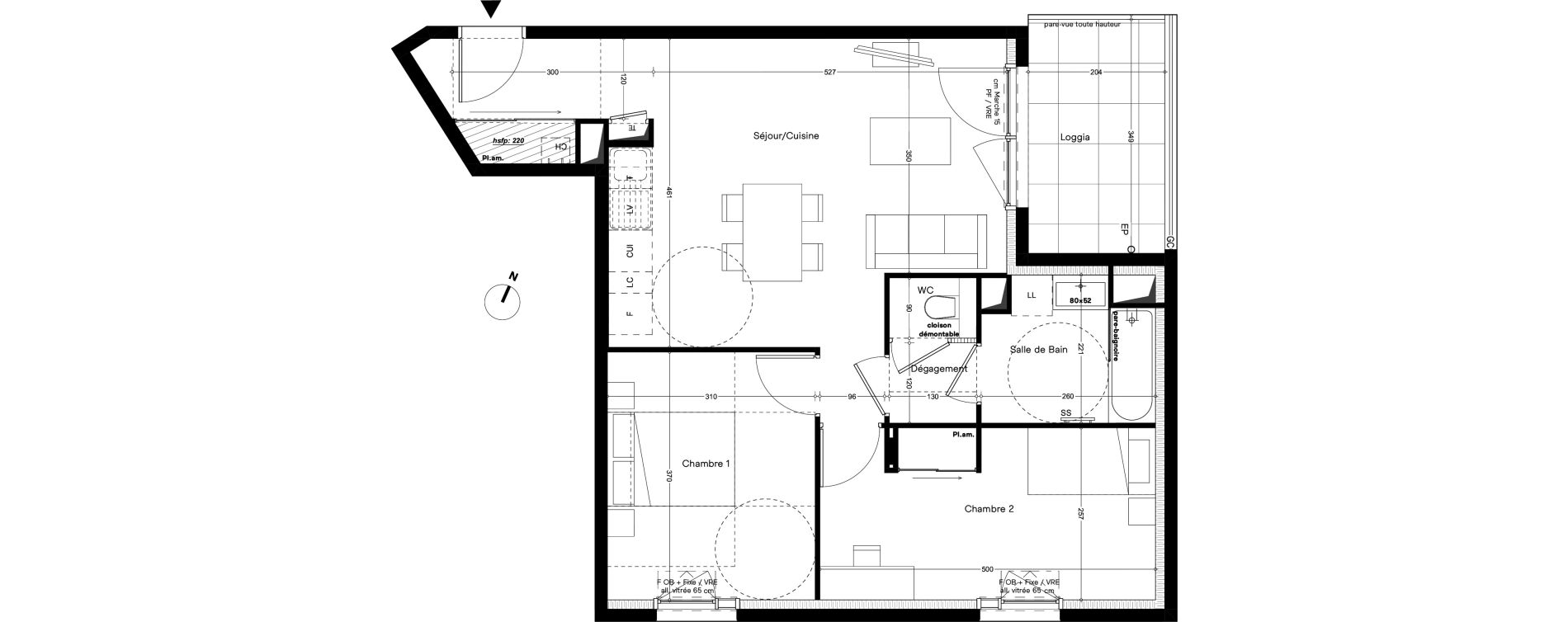 Appartement T3 de 62,60 m2 &agrave; Caluire-Et-Cuire Le vernay