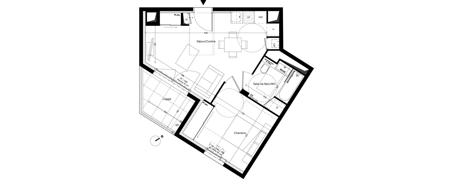 Appartement T2 de 40,10 m2 &agrave; Caluire-Et-Cuire Le vernay