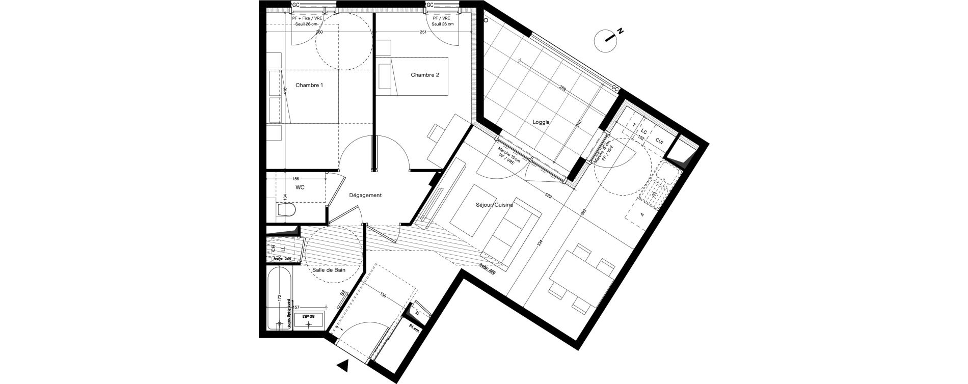 Appartement T3 de 62,70 m2 &agrave; Caluire-Et-Cuire Le vernay