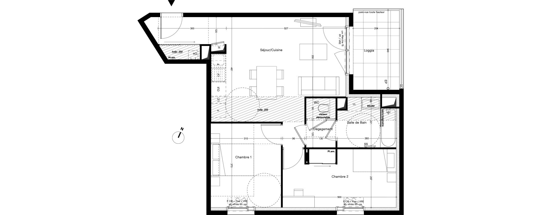 Appartement T3 de 62,60 m2 &agrave; Caluire-Et-Cuire Le vernay