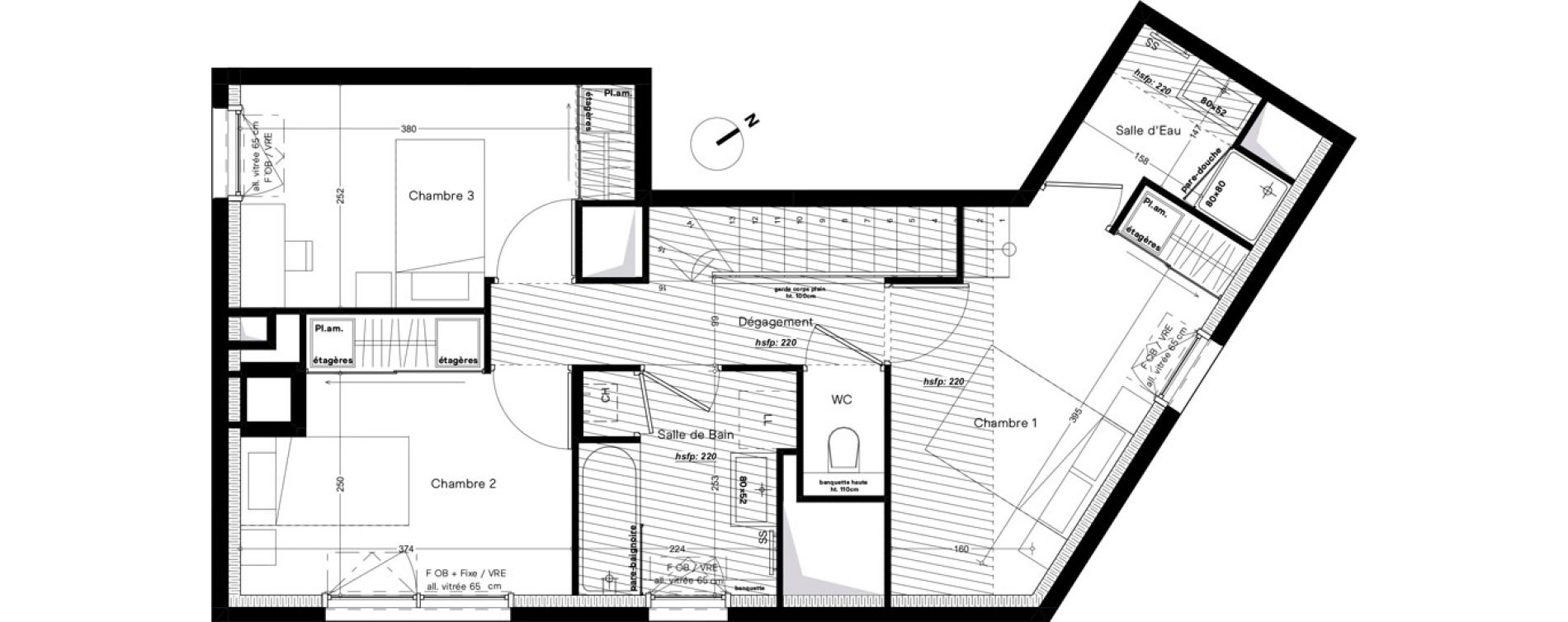 Duplex T4 de 89,20 m2 &agrave; Caluire-Et-Cuire Le vernay