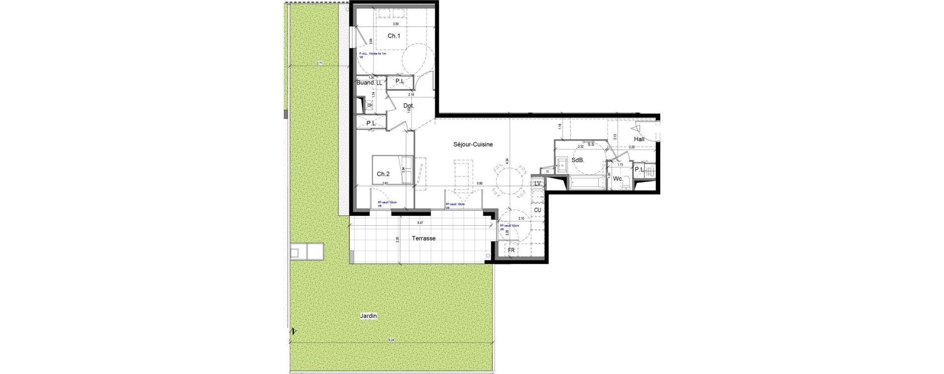 Appartement T3 de 71,50 m2 &agrave; Caluire-Et-Cuire Vassieux