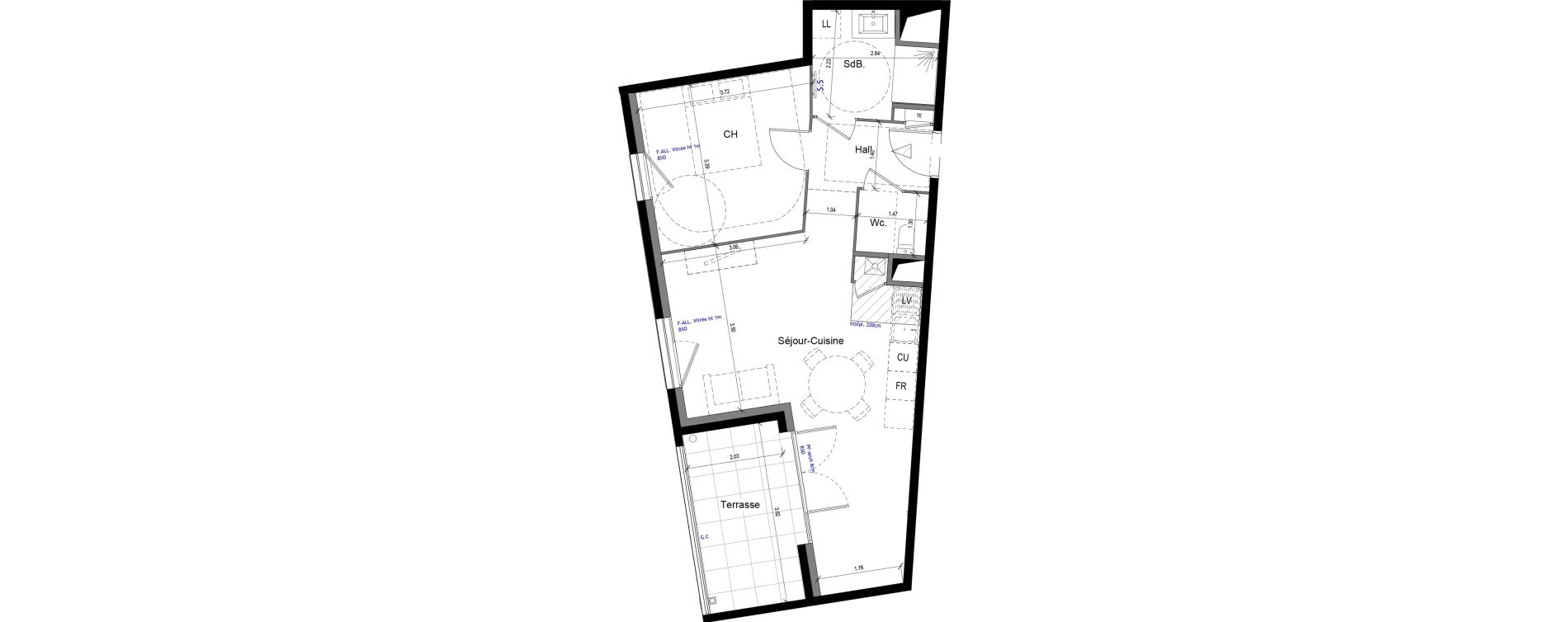 Appartement T2 de 49,00 m2 &agrave; Caluire-Et-Cuire Vassieux