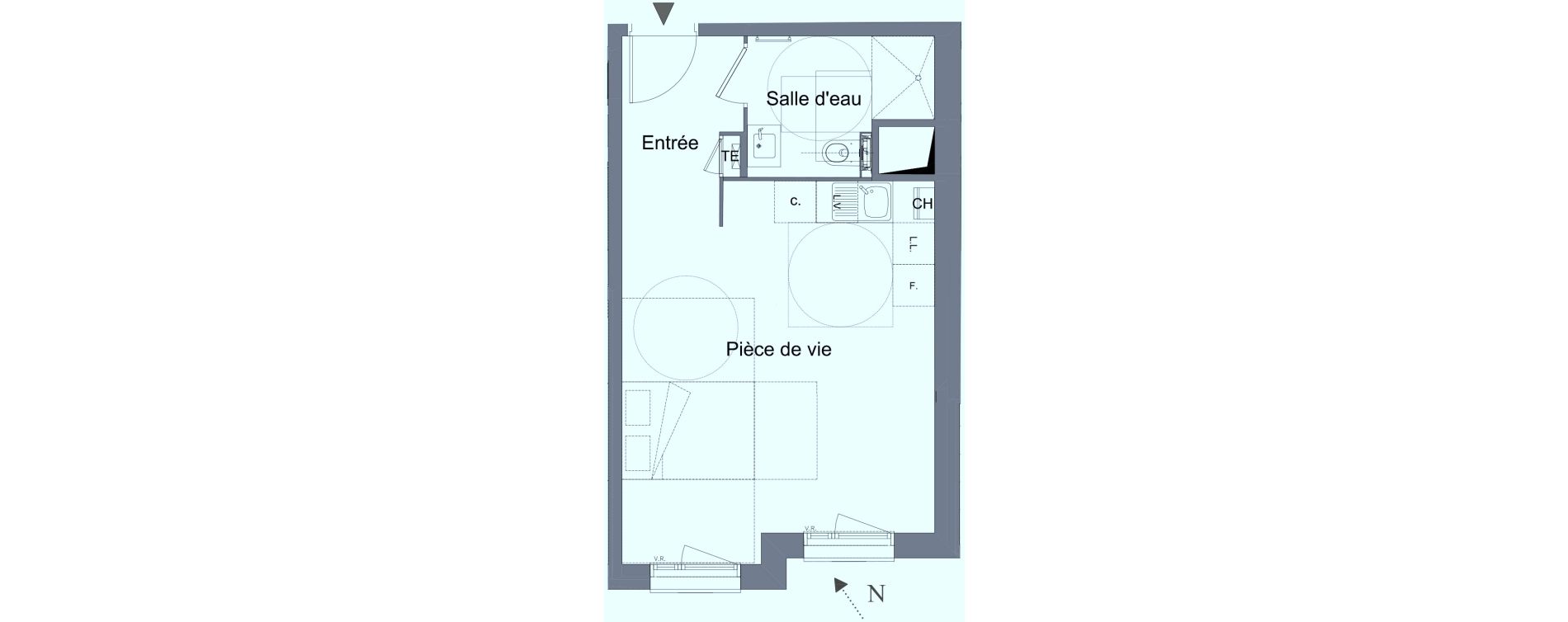 Appartement T1 de 31,70 m2 &agrave; Caluire-Et-Cuire Caluire et cuire le bourg