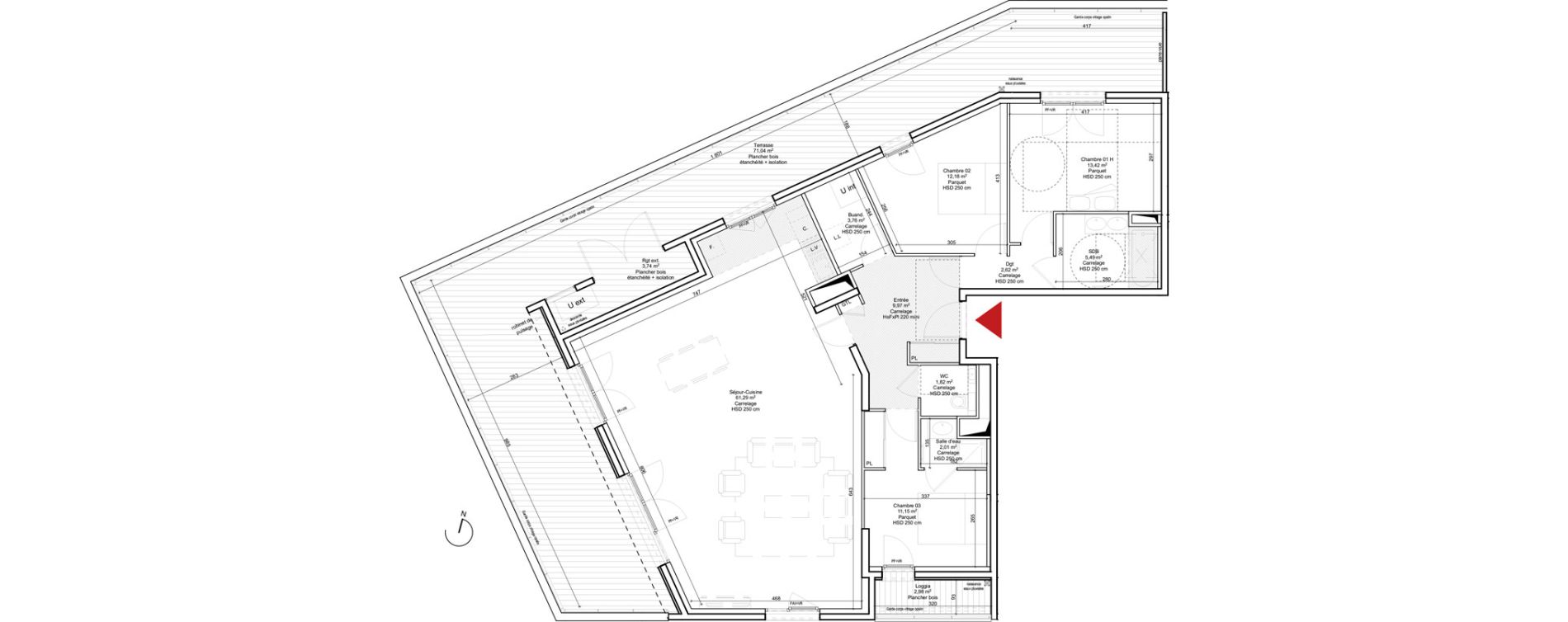 Appartement T4 de 123,71 m2 &agrave; Champagne-Au-Mont-D'Or Centre