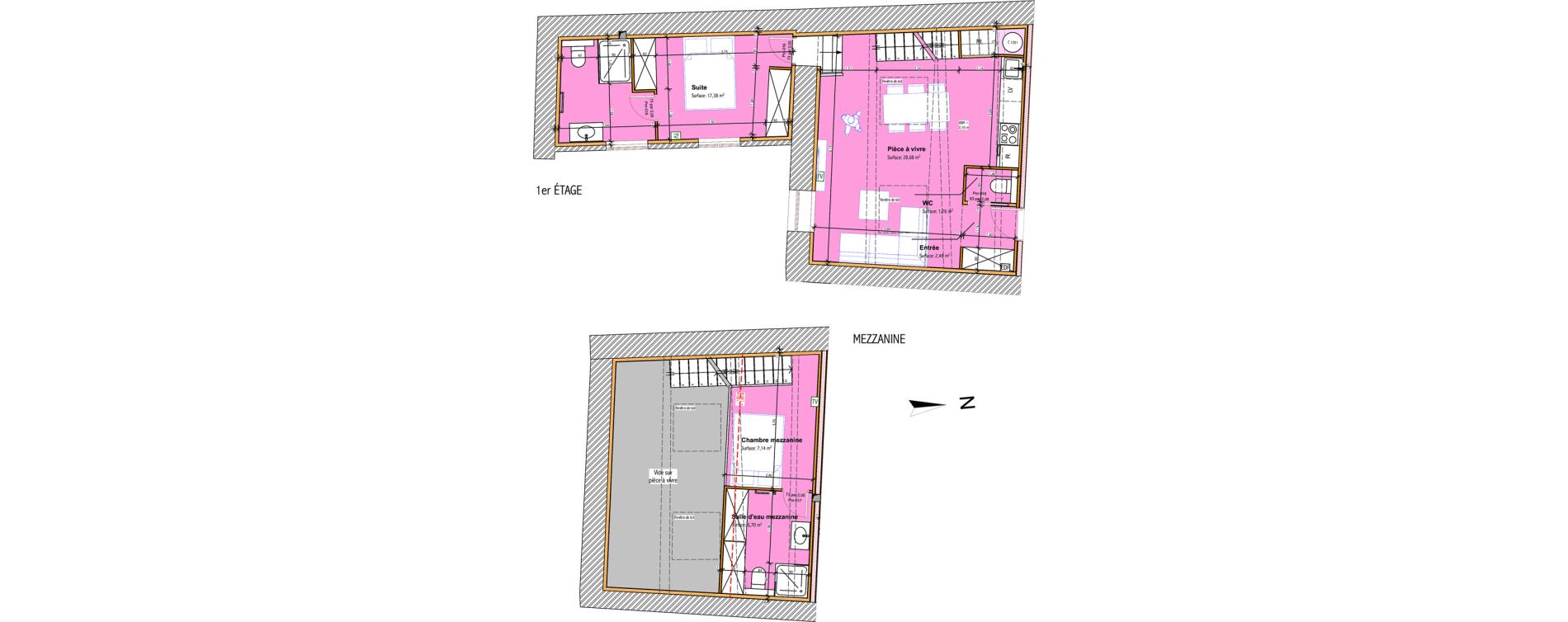 Appartement T2 bis de 62,20 m2 &agrave; Champagne-Au-Mont-D'Or Centre