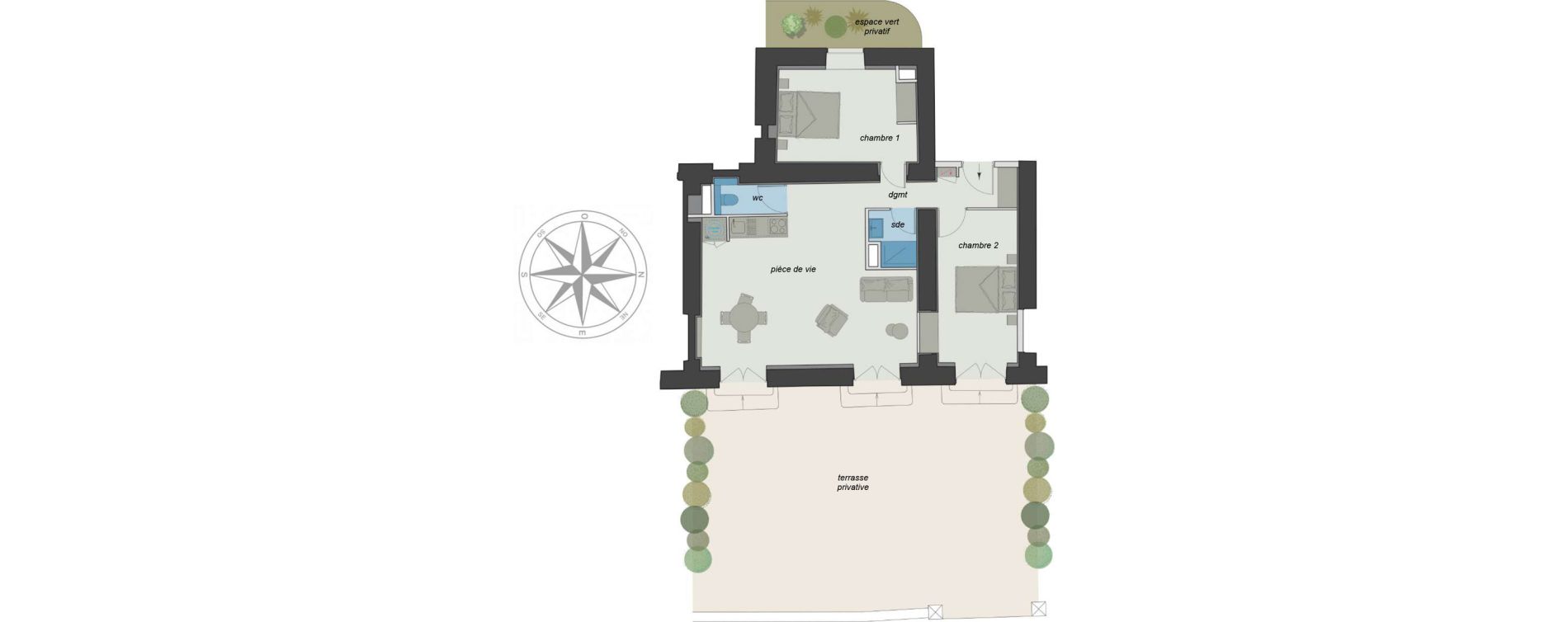 Appartement T3 de 66,00 m2 &agrave; Charbonni&egrave;res-Les-Bains Centre