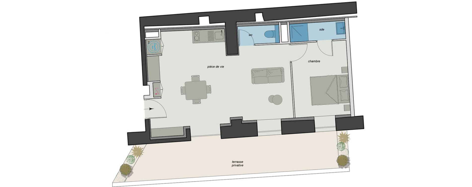 Appartement T2 de 45,30 m2 &agrave; Charbonni&egrave;res-Les-Bains Centre