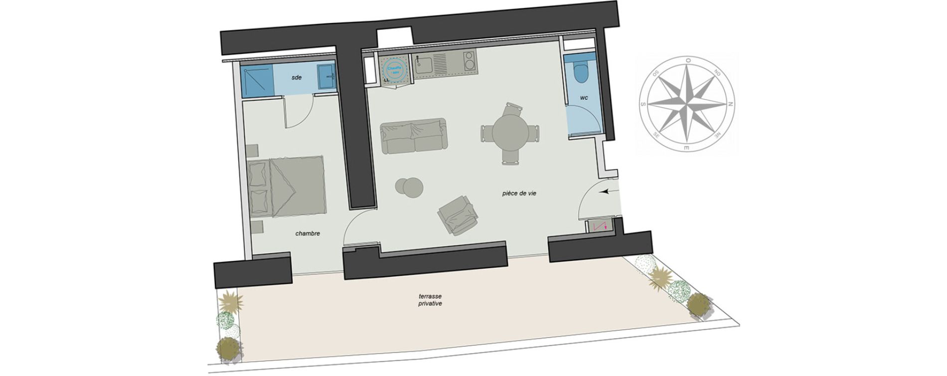 Appartement T2 de 39,30 m2 &agrave; Charbonni&egrave;res-Les-Bains Centre