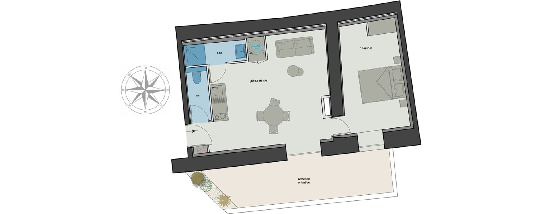 Appartement T2 de 41,00 m2 &agrave; Charbonni&egrave;res-Les-Bains Centre