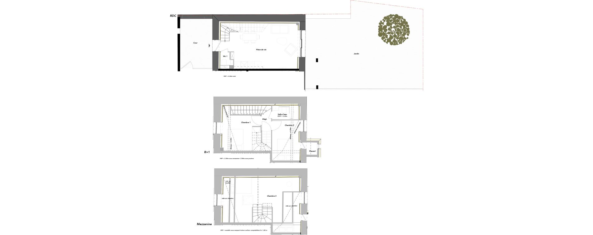 Triplex T4 de 62,51 m2 &agrave; Charbonni&egrave;res-Les-Bains Centre