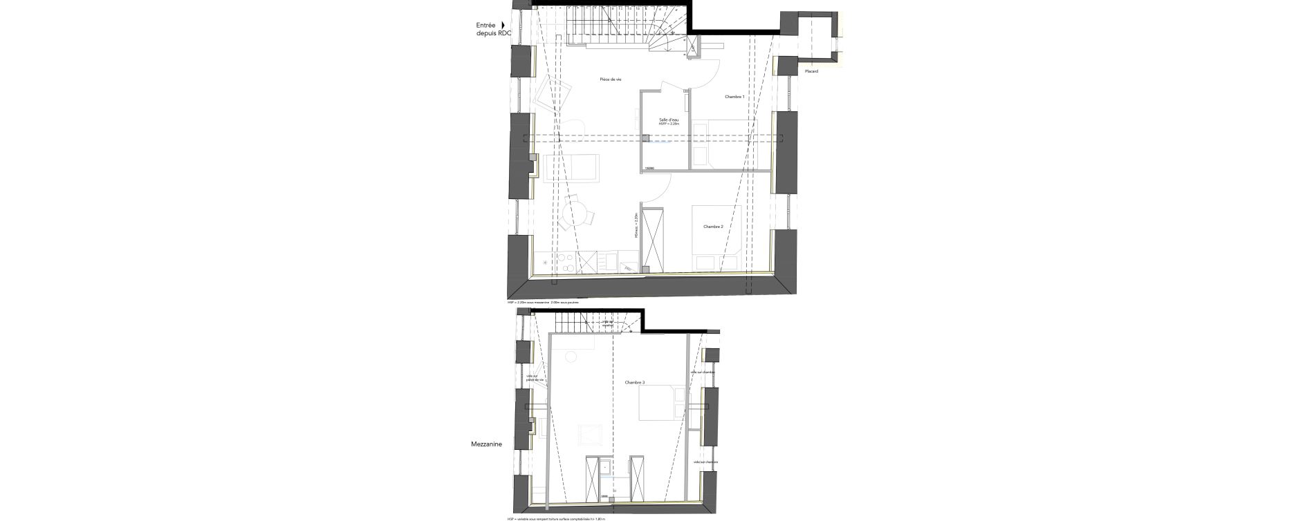 Duplex T4 de 72,08 m2 &agrave; Charbonni&egrave;res-Les-Bains Centre