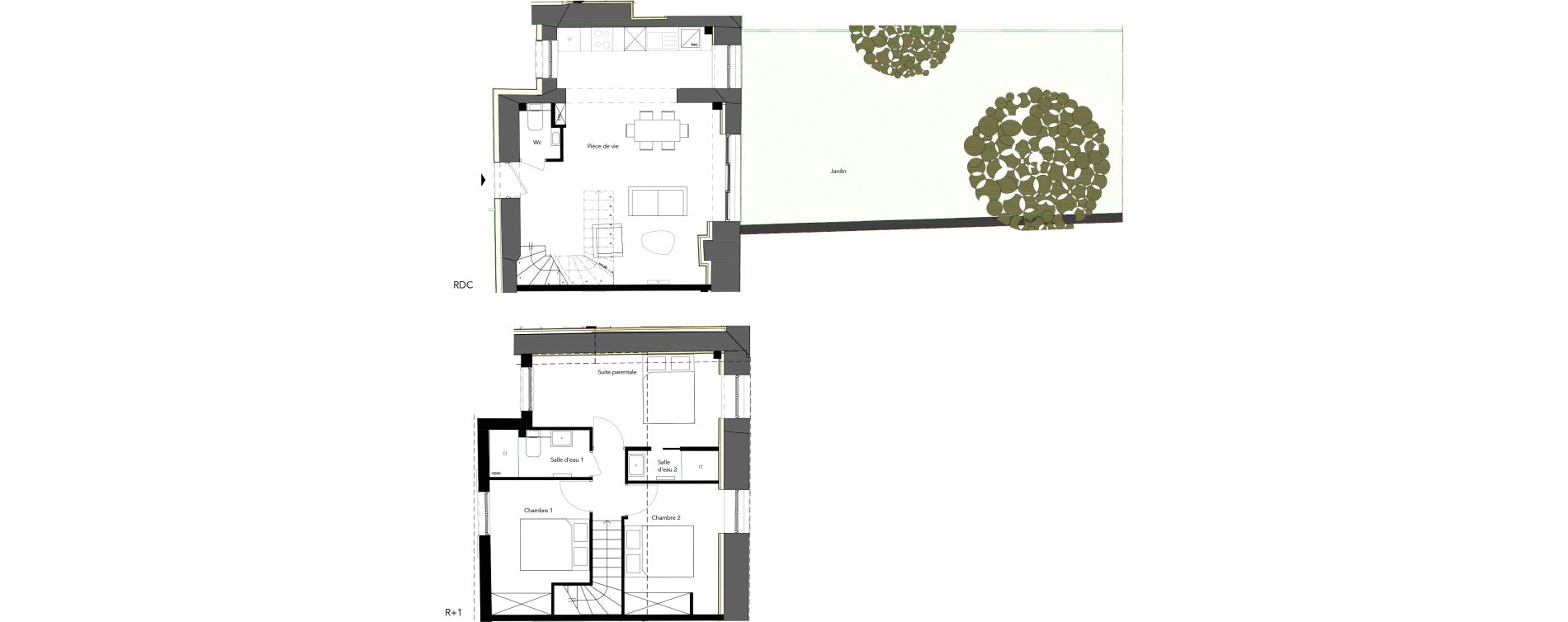 Duplex T4 de 69,96 m2 &agrave; Charbonni&egrave;res-Les-Bains Centre