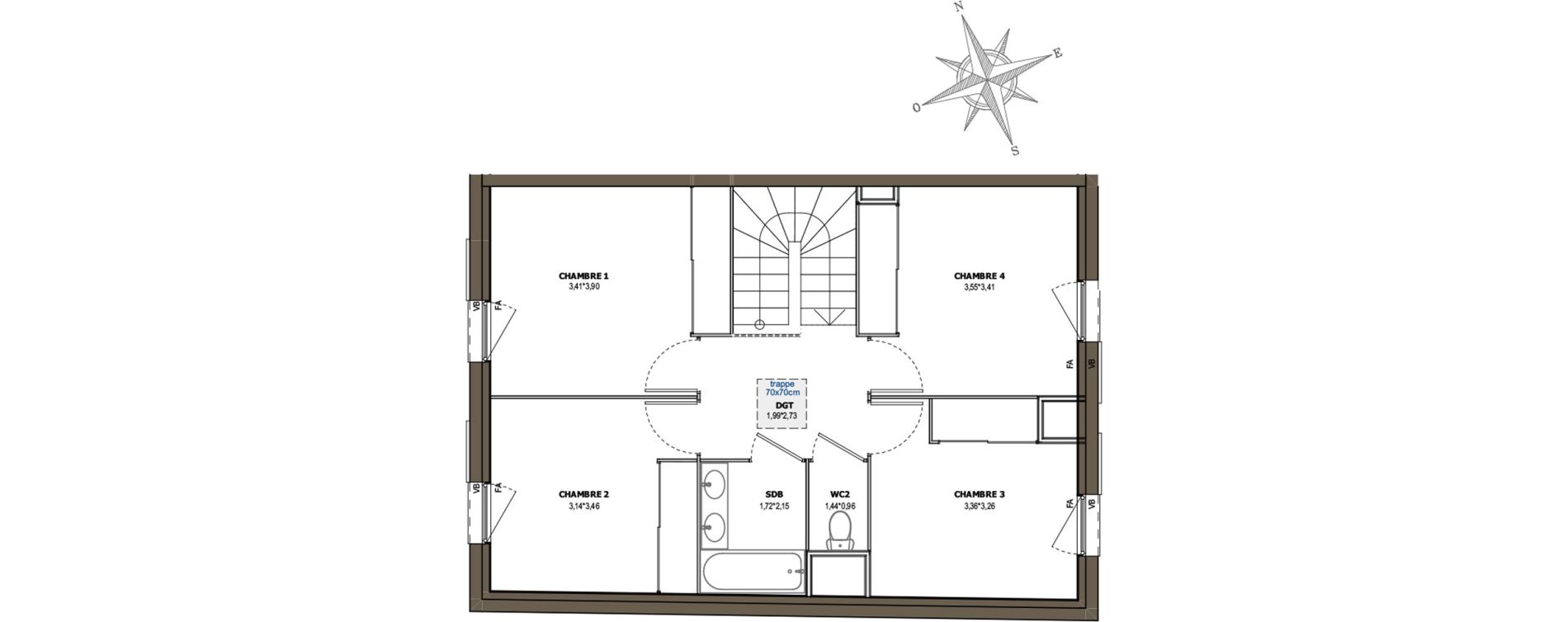 Maison T5 de 110,04 m2 &agrave; Charly Centre