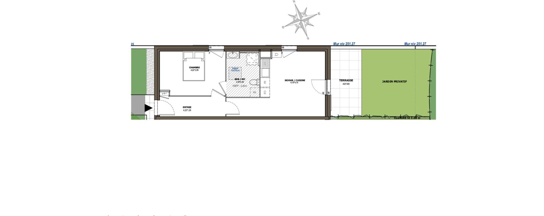 Appartement T2 de 43,00 m2 à Charly Centre