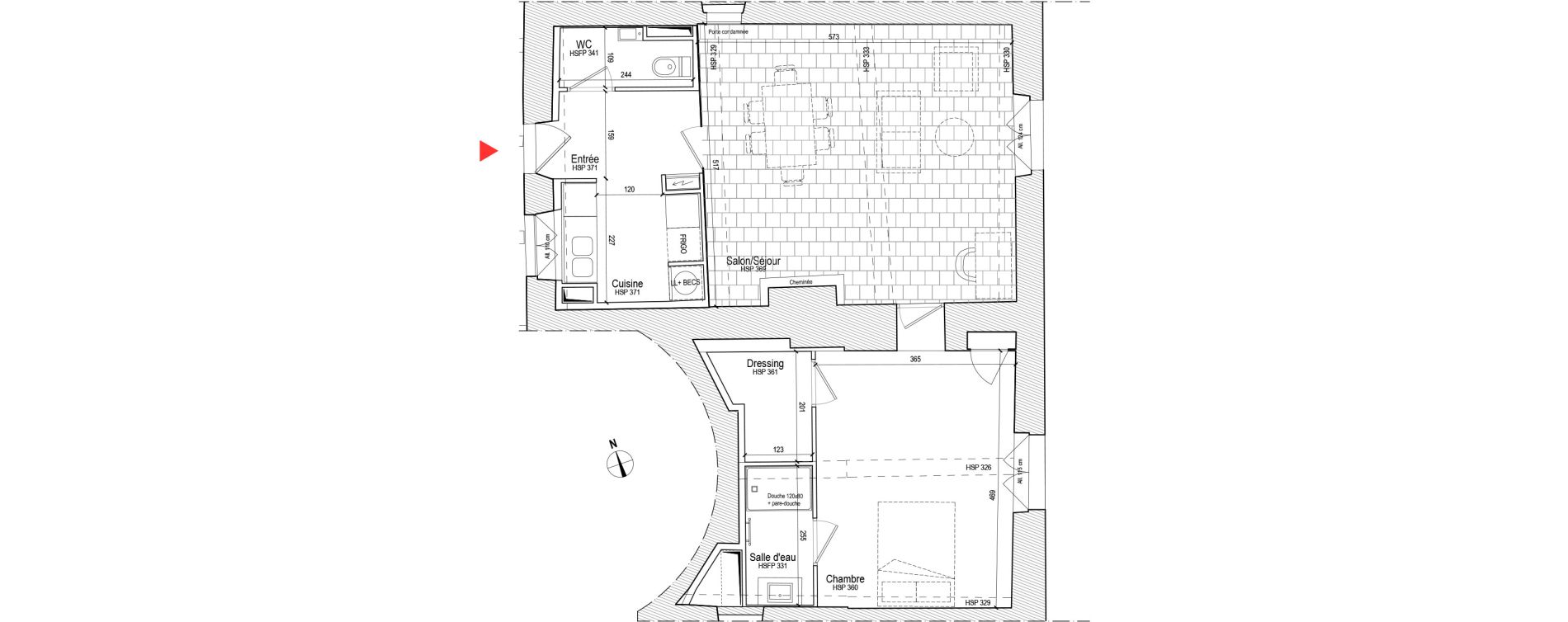 Appartement T2 de 63,44 m2 &agrave; Chassagny Centre