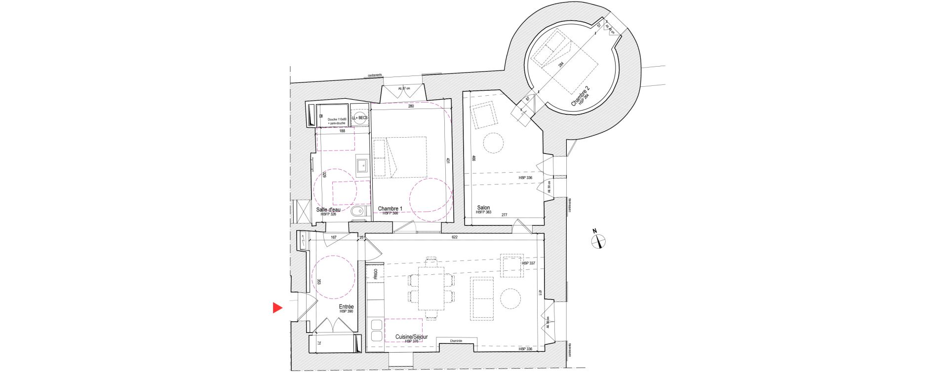 Appartement T3 de 71,04 m2 &agrave; Chassagny Centre