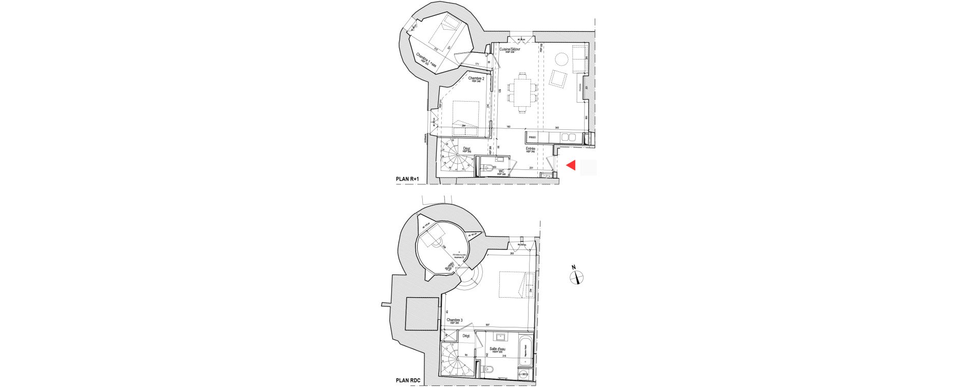 Duplex T4 de 88,01 m2 &agrave; Chassagny Centre