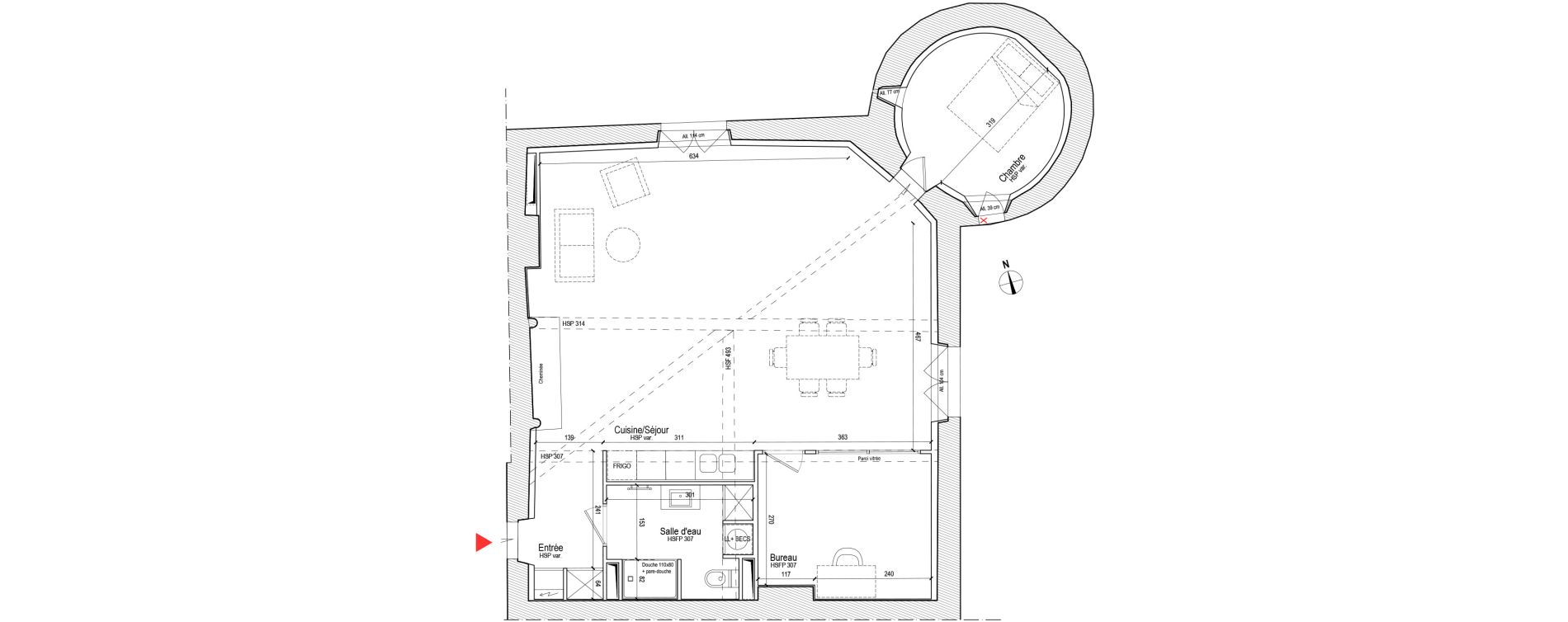 Appartement T2 de 80,32 m2 &agrave; Chassagny Centre