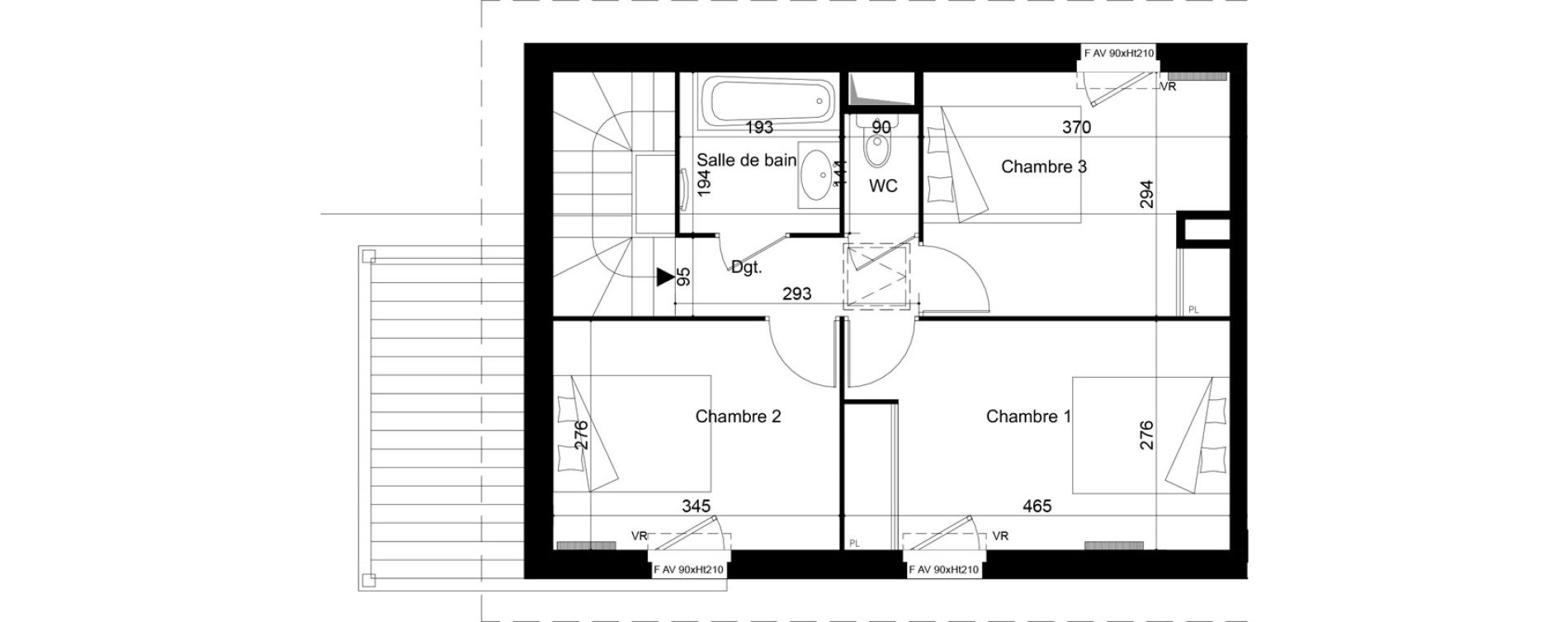 Maison T4 de 82,35 m2 &agrave; Chassieu Centre