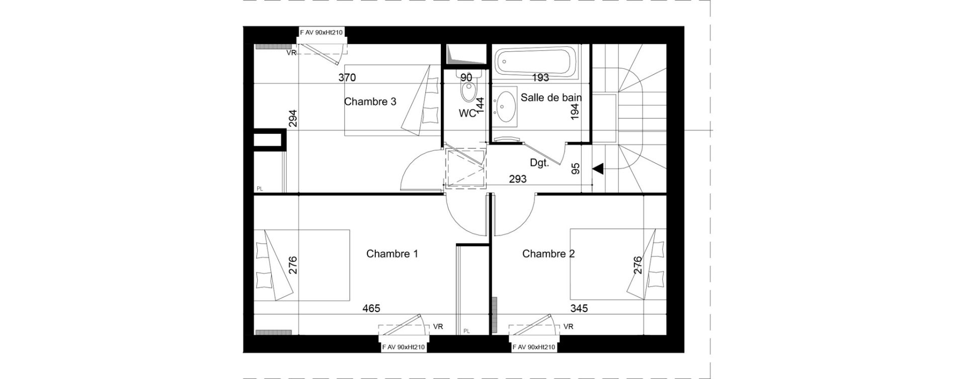 Maison T4 de 82,35 m2 &agrave; Chassieu Centre