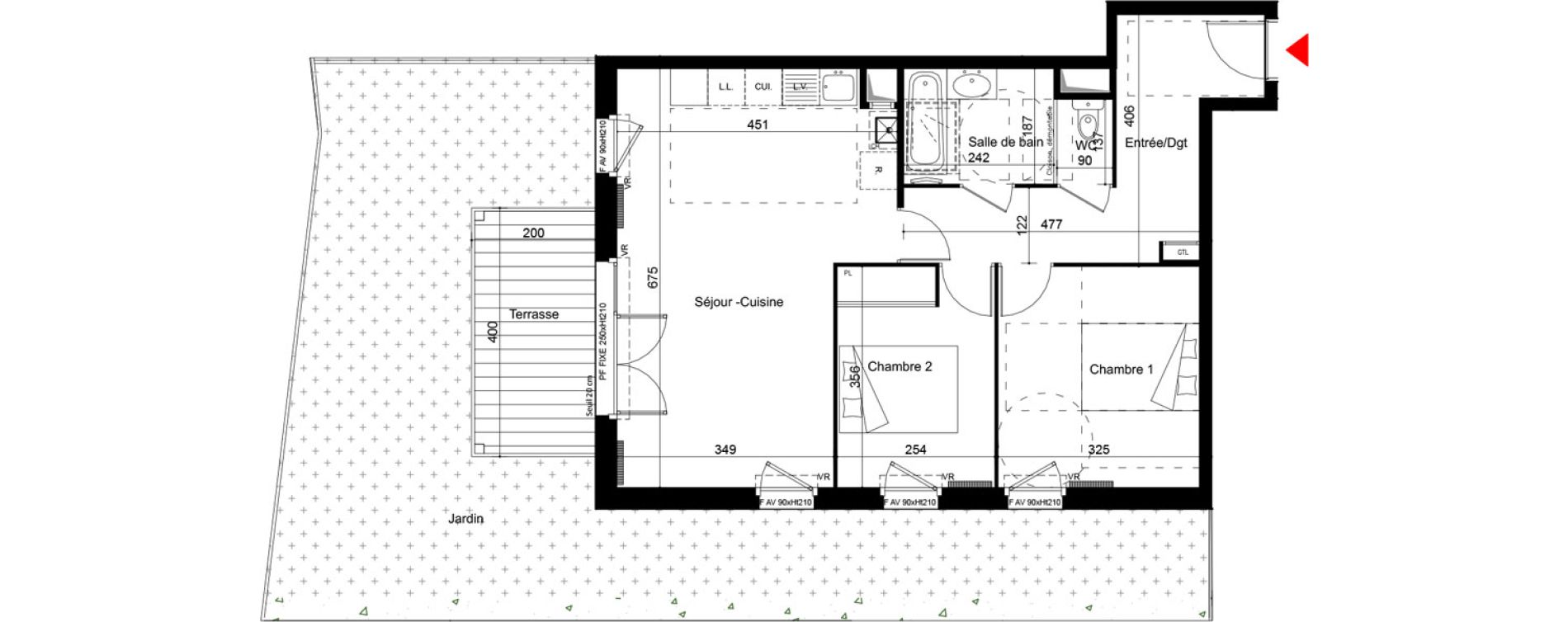 Appartement T3 de 63,45 m2 &agrave; Chassieu Centre