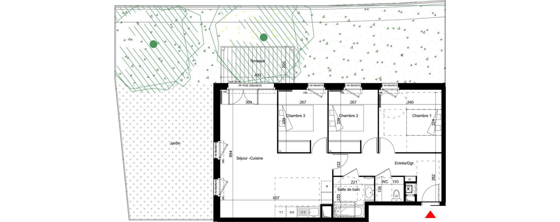 Appartement T4 de 76,65 m2 &agrave; Chassieu Centre