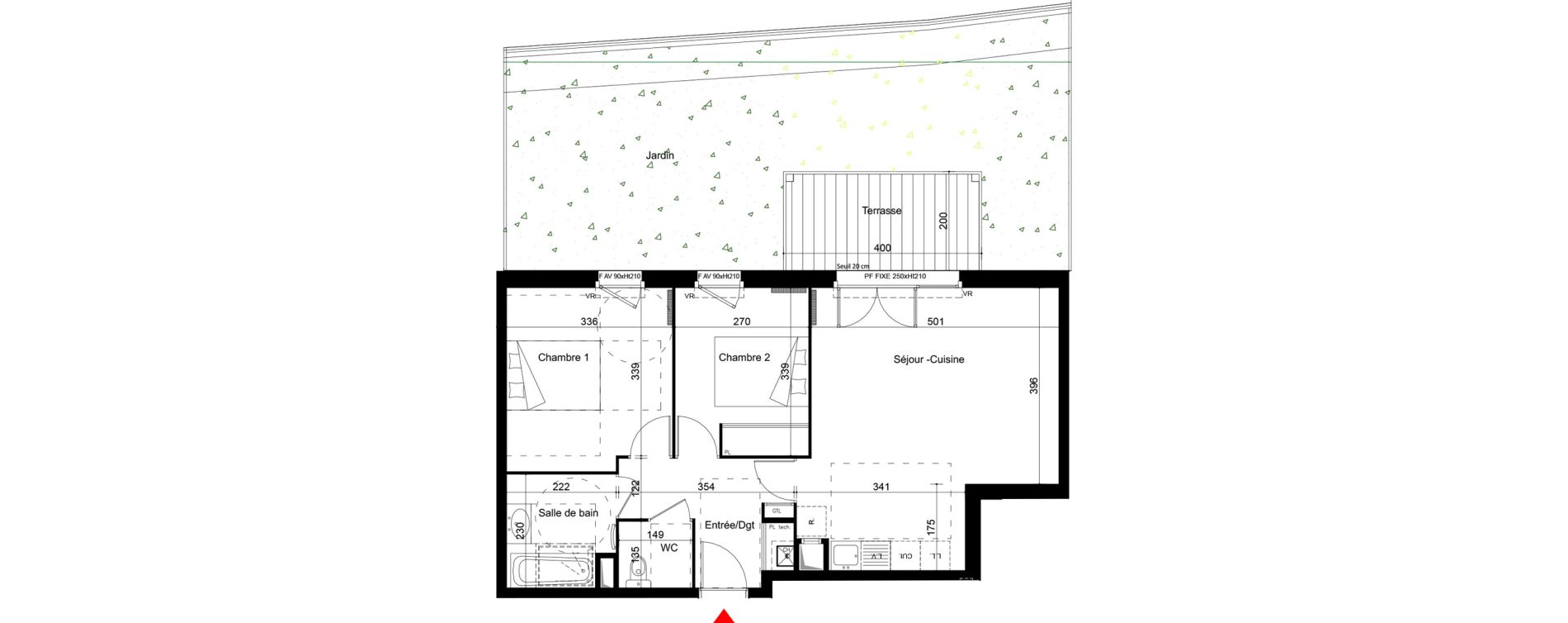 Appartement T3 de 60,10 m2 &agrave; Chassieu Centre