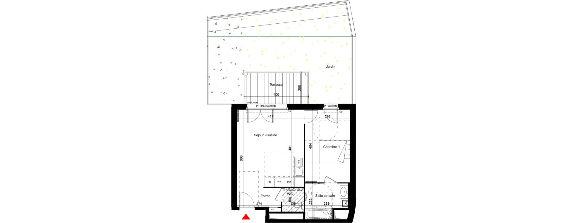 Appartement T2 de 43,50 m2 &agrave; Chassieu Centre