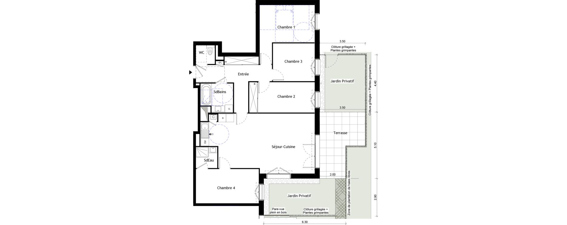 Appartement T5 de 105,37 m2 &agrave; Collonges-Au-Mont-D'Or Centre
