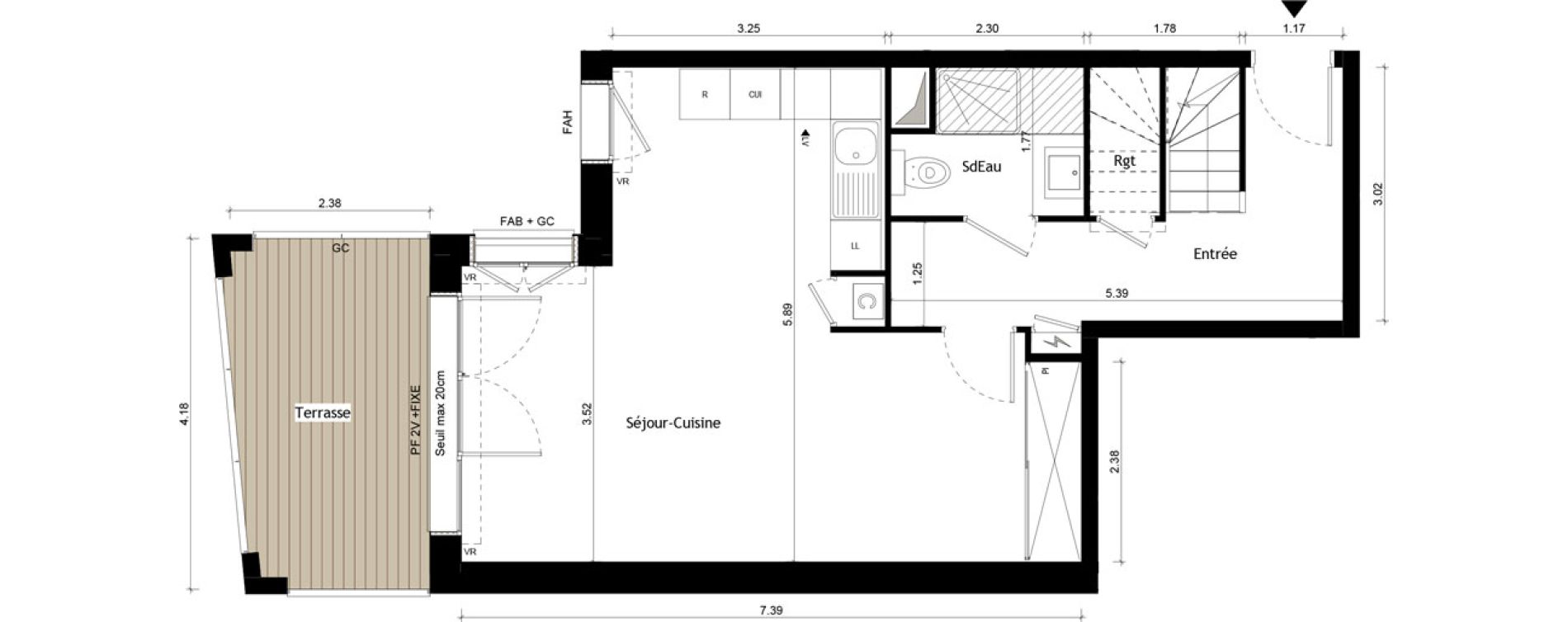 Duplex T4 de 100,76 m2 &agrave; Collonges-Au-Mont-D'Or Centre