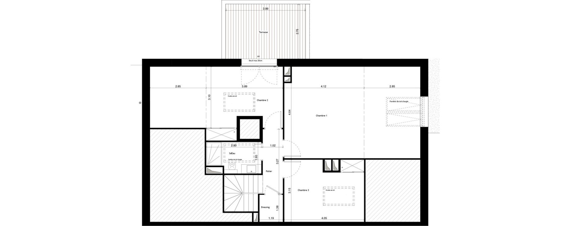 Duplex T4 de 92,38 m2 &agrave; Collonges-Au-Mont-D'Or Centre