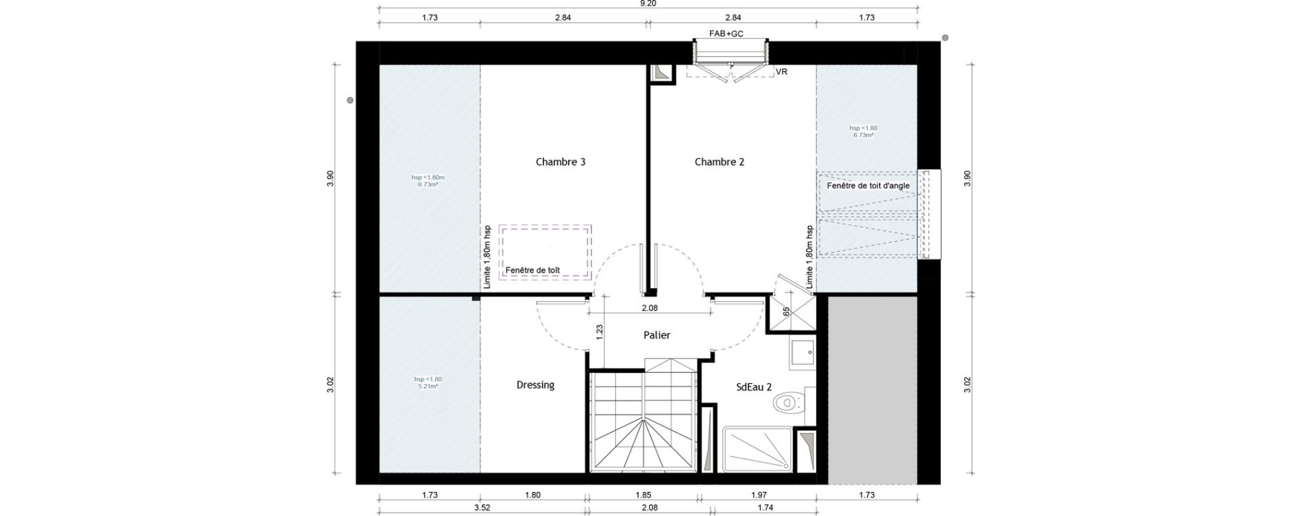 Duplex T4 de 91,37 m2 &agrave; Collonges-Au-Mont-D'Or Centre