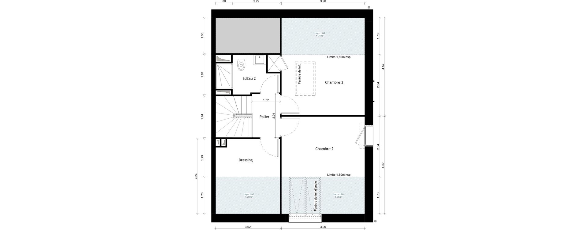 Duplex T4 de 91,07 m2 &agrave; Collonges-Au-Mont-D'Or Centre