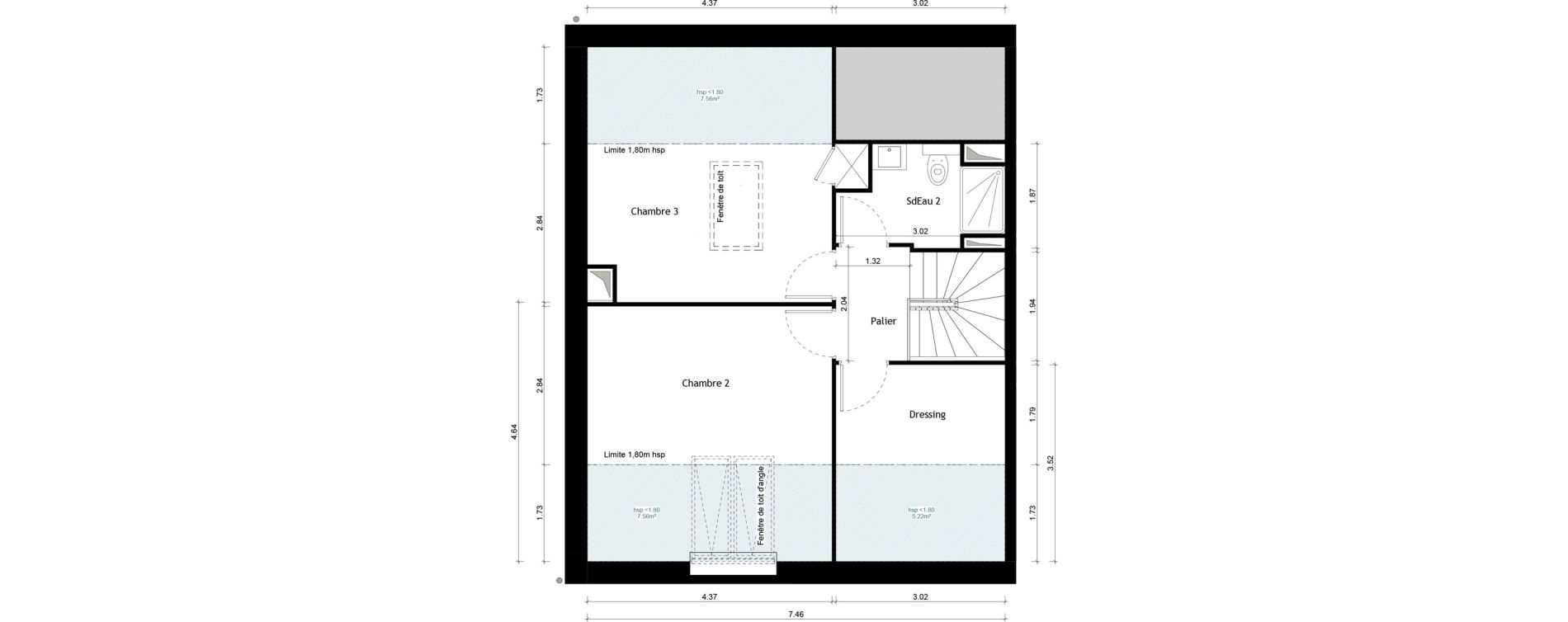 Duplex T4 de 98,23 m2 &agrave; Collonges-Au-Mont-D'Or Centre