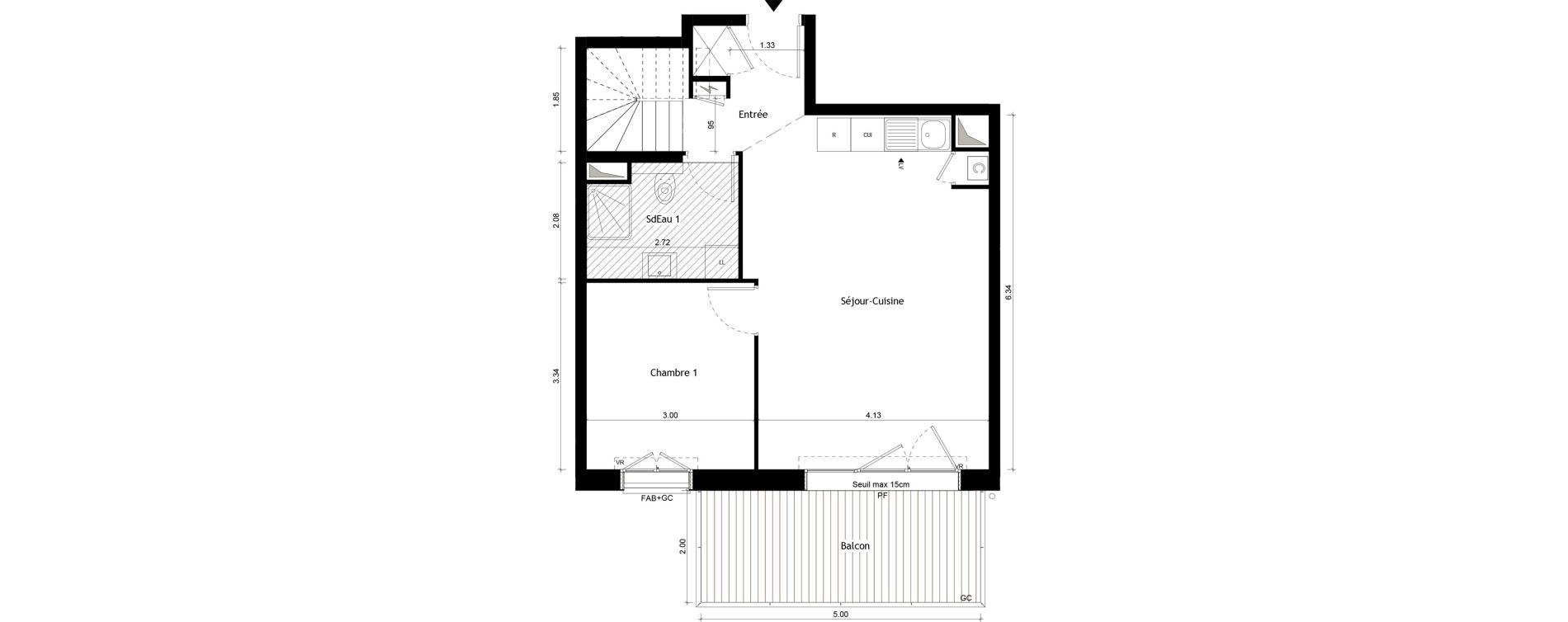 Duplex T4 de 86,64 m2 &agrave; Collonges-Au-Mont-D'Or Centre