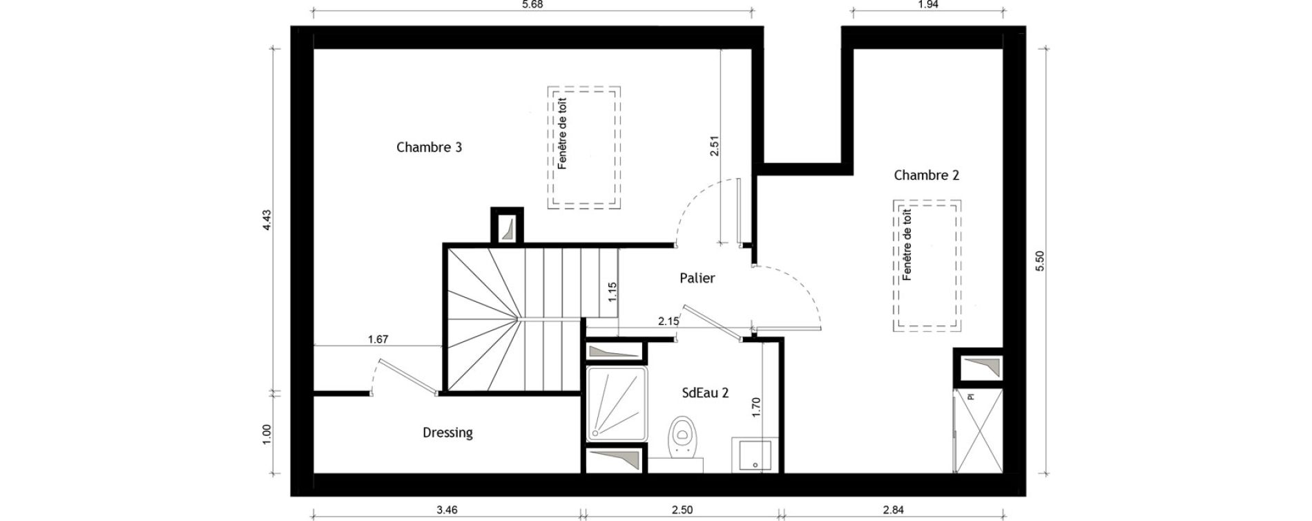 Duplex T4 de 86,64 m2 &agrave; Collonges-Au-Mont-D'Or Centre