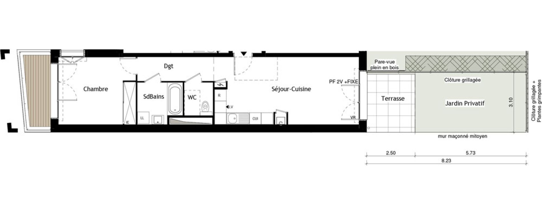 Appartement T2 de 51,83 m2 &agrave; Collonges-Au-Mont-D'Or Centre