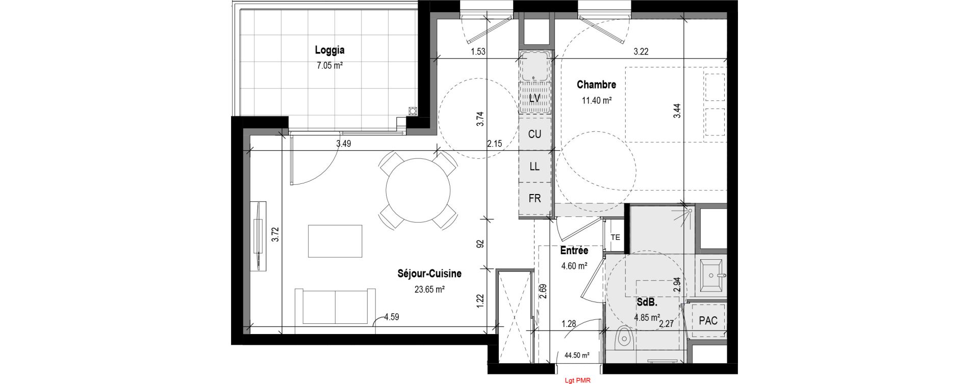 Appartement T2 de 44,50 m2 &agrave; Collonges-Au-Mont-D'Or Centre