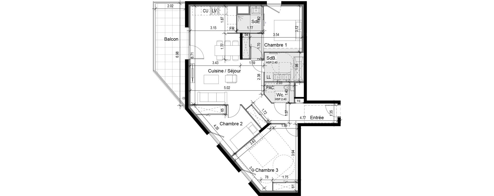 Appartement T4 de 78,70 m2 &agrave; Collonges-Au-Mont-D'Or Centre