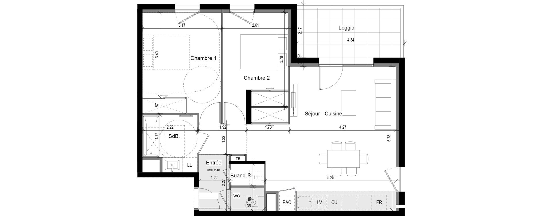 Appartement T3 de 65,15 m2 &agrave; Collonges-Au-Mont-D'Or Centre