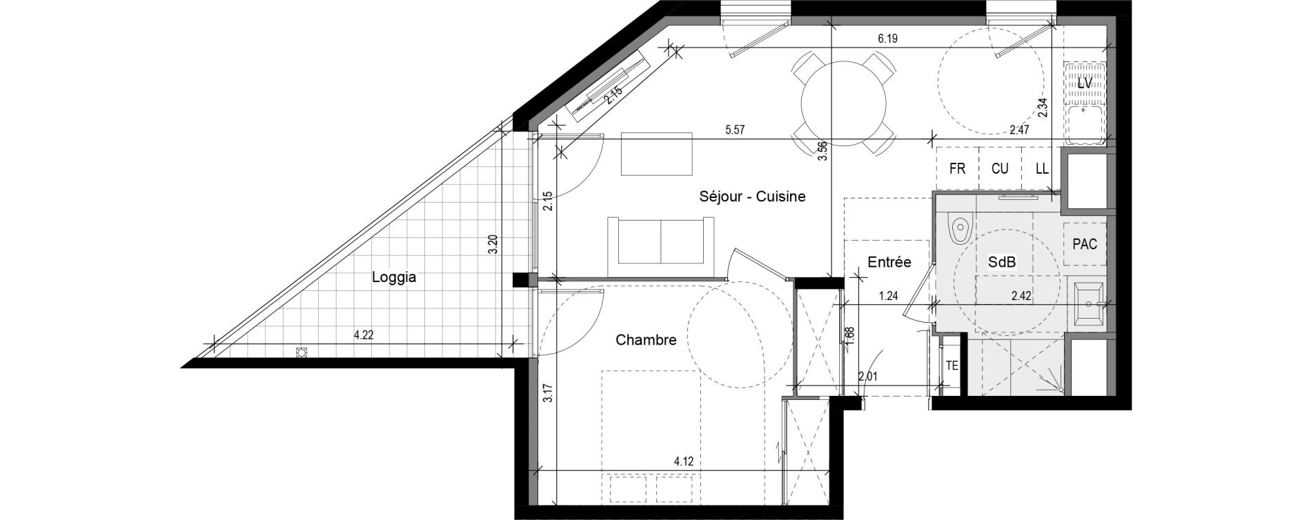 Appartement T2 de 45,00 m2 &agrave; Collonges-Au-Mont-D'Or Centre