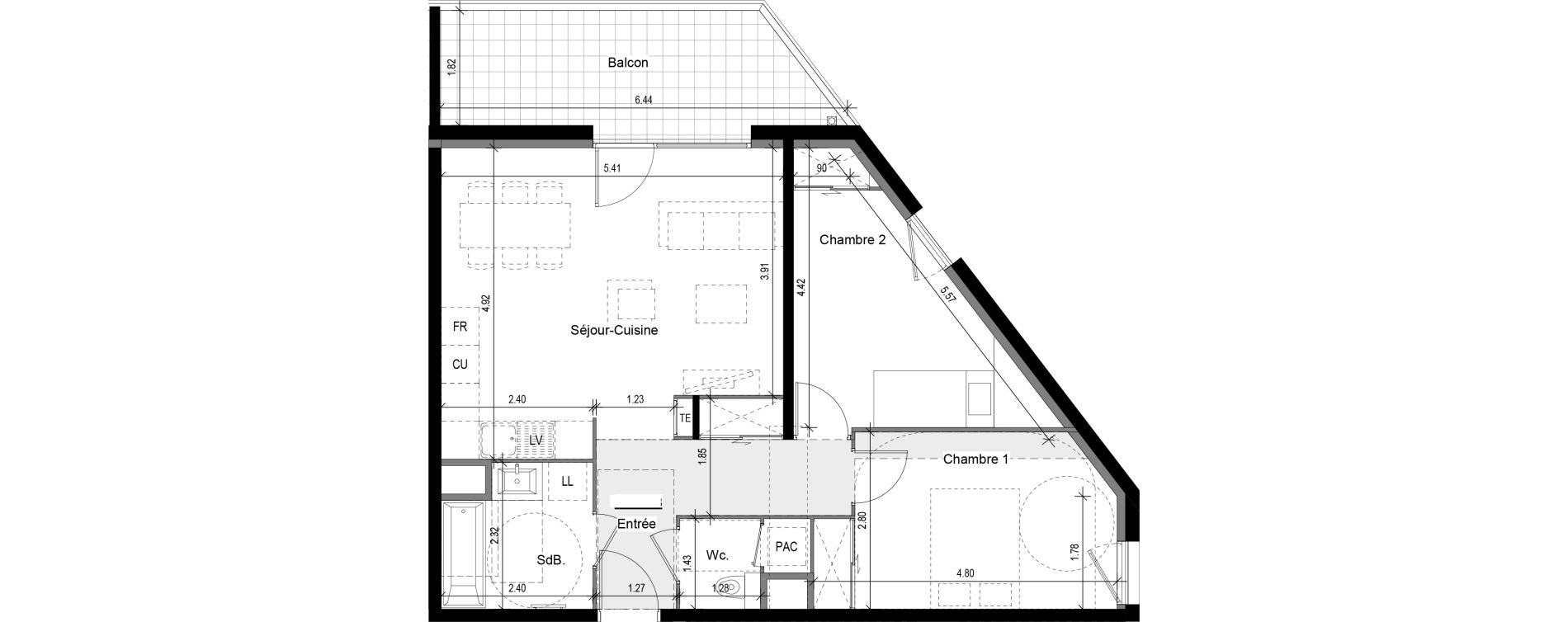 Appartement T3 de 62,70 m2 &agrave; Collonges-Au-Mont-D'Or Centre