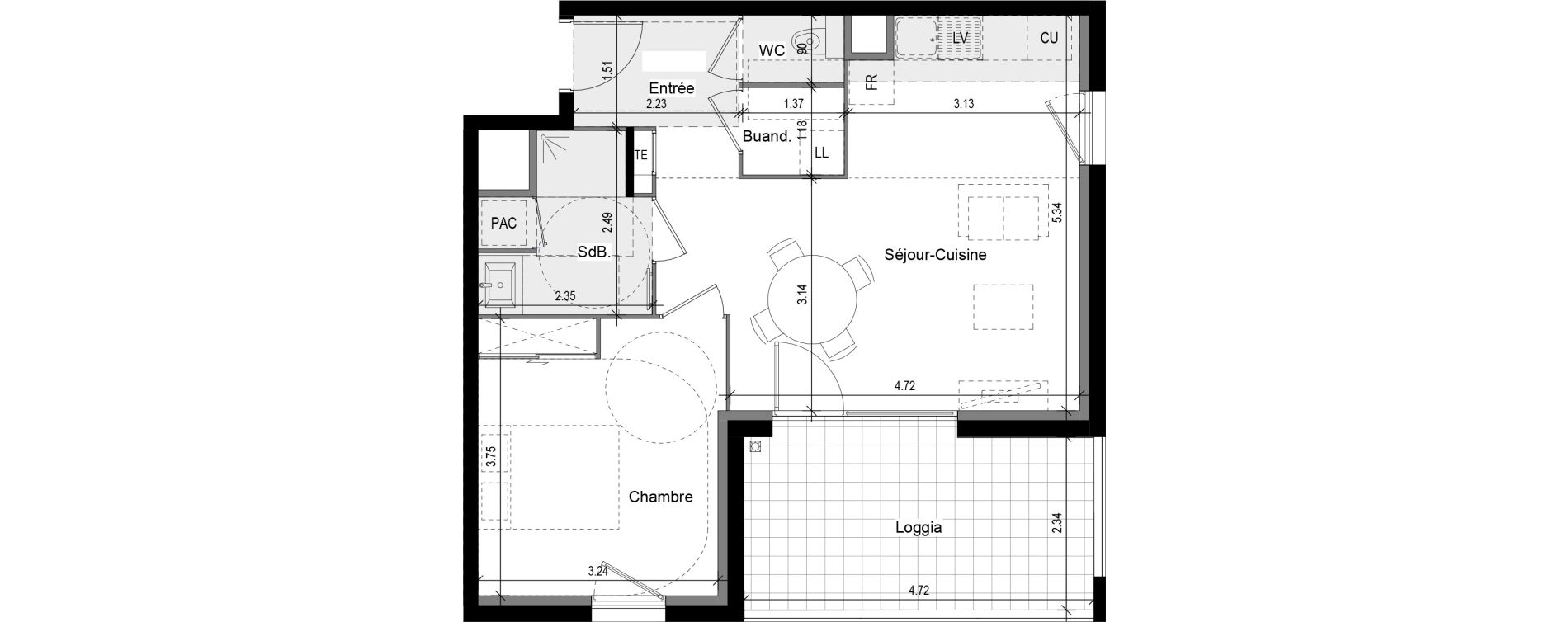 Appartement T2 de 46,65 m2 &agrave; Collonges-Au-Mont-D'Or Centre