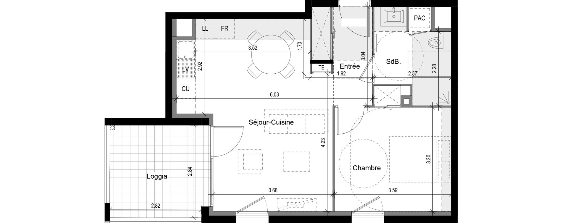 Appartement T2 de 45,85 m2 &agrave; Collonges-Au-Mont-D'Or Centre