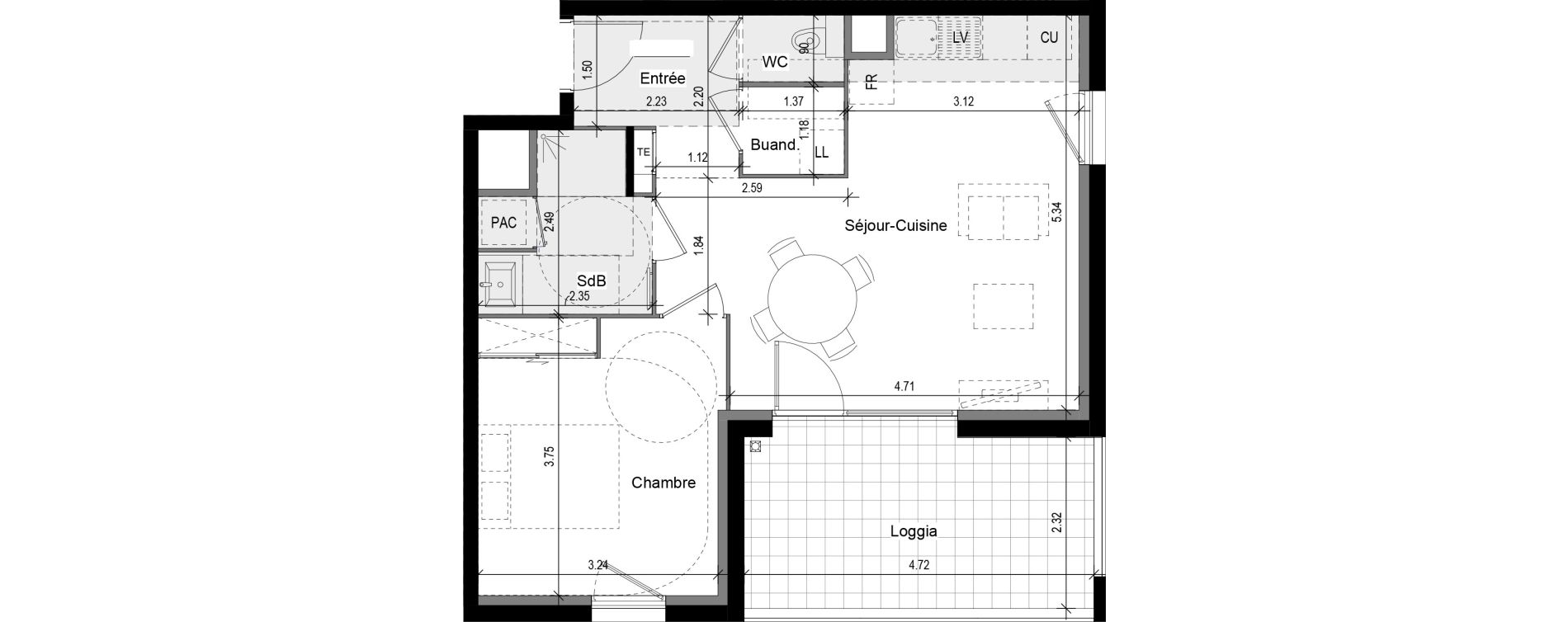 Appartement T2 de 46,60 m2 &agrave; Collonges-Au-Mont-D'Or Centre