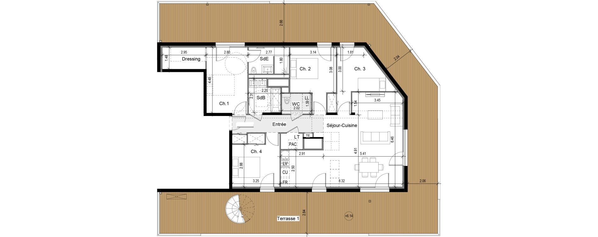 Appartement T5 de 111,70 m2 &agrave; Collonges-Au-Mont-D'Or Centre