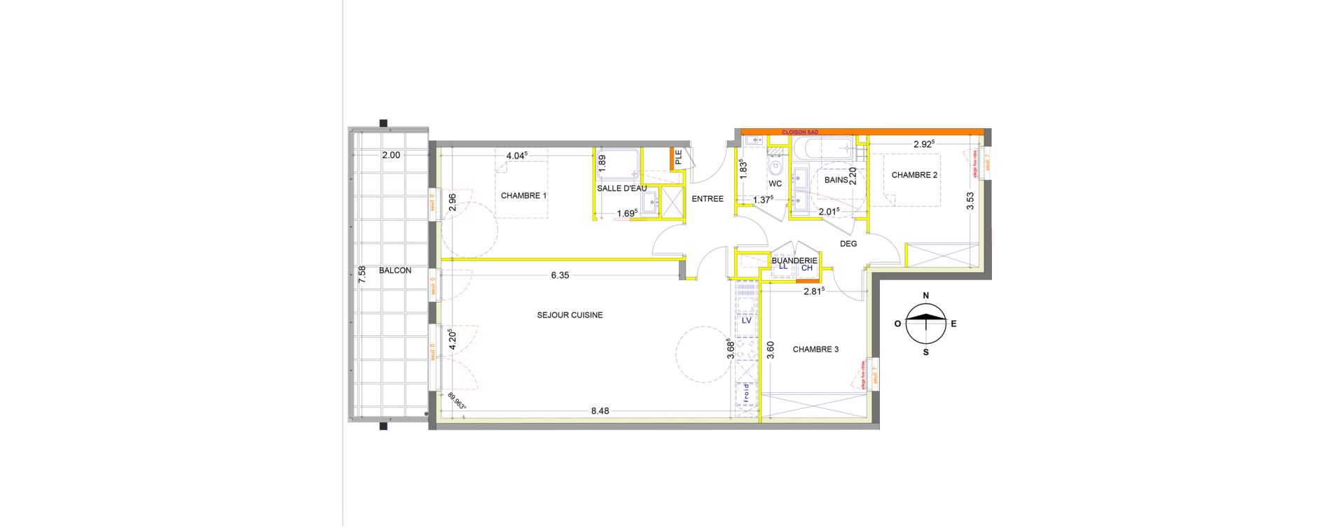 Appartement T4 de 88,68 m2 &agrave; Collonges-Au-Mont-D'Or Centre