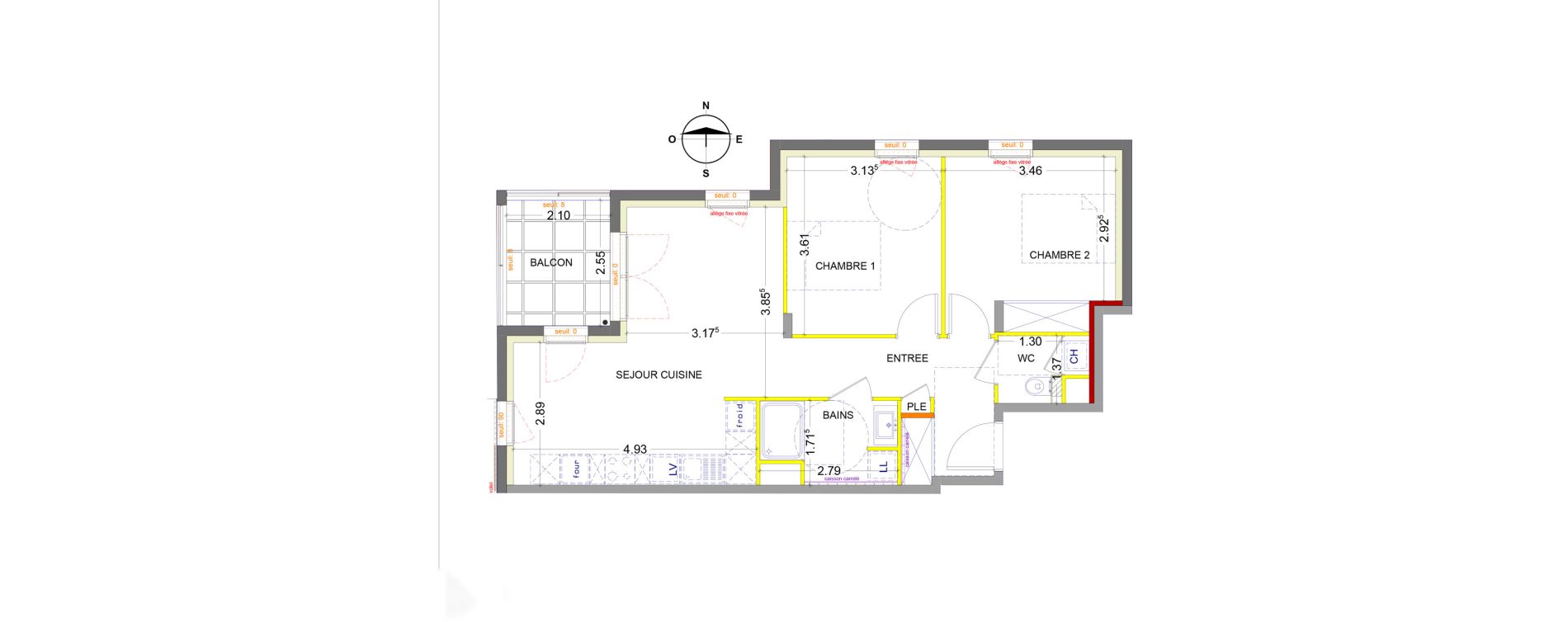 Appartement T3 de 59,55 m2 &agrave; Collonges-Au-Mont-D'Or Centre