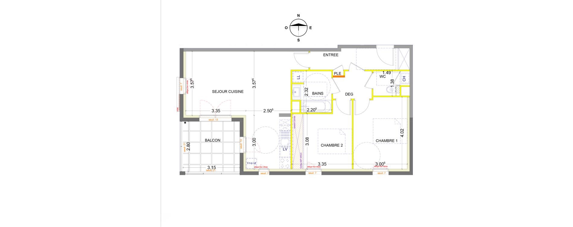 Appartement T3 de 69,13 m2 &agrave; Collonges-Au-Mont-D'Or Centre